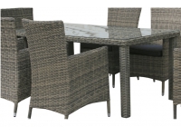 Sillon rattan gris cojin antracita Maui