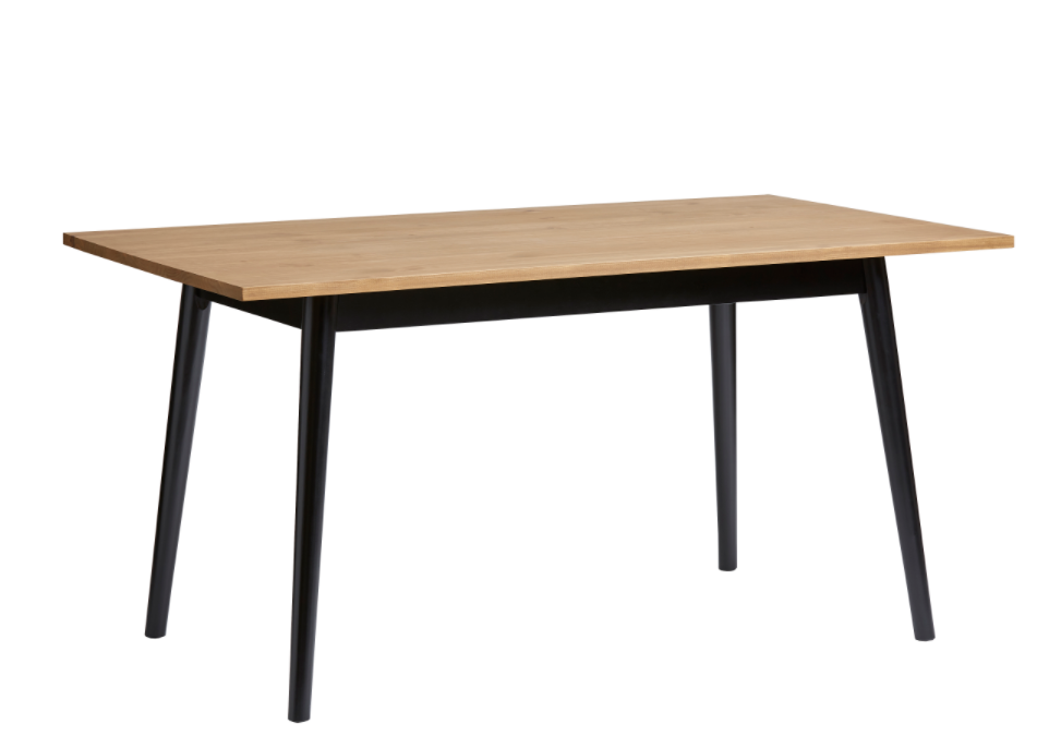 Mesa de comedor Lucie madera de pino cera negro 150 cm