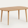 Mesa nordica redonda extensible roble natural 160-260x100 cm