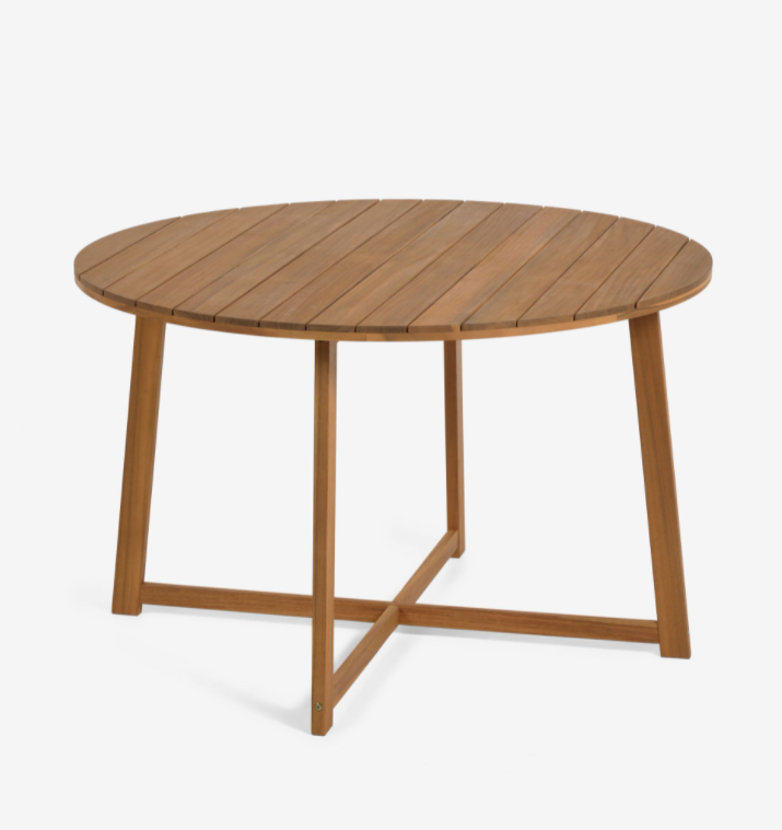 Mesa redonda Habana madera maciza acacia 120 cm