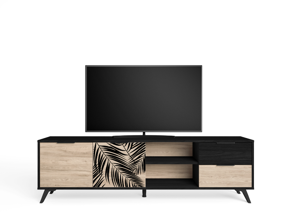 Mueble TV Palmera en madera claro 180x40cm