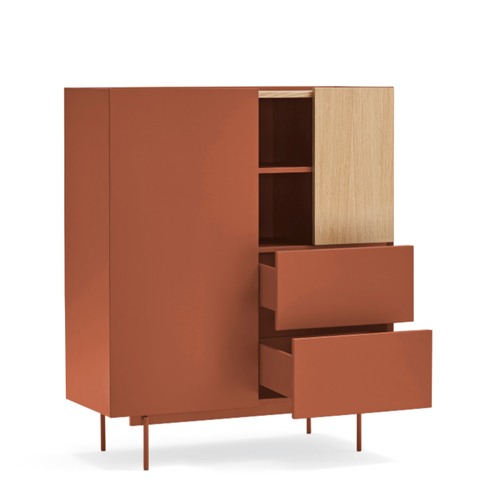 Mueble auxiliar OTTO teja roble 100x40cm