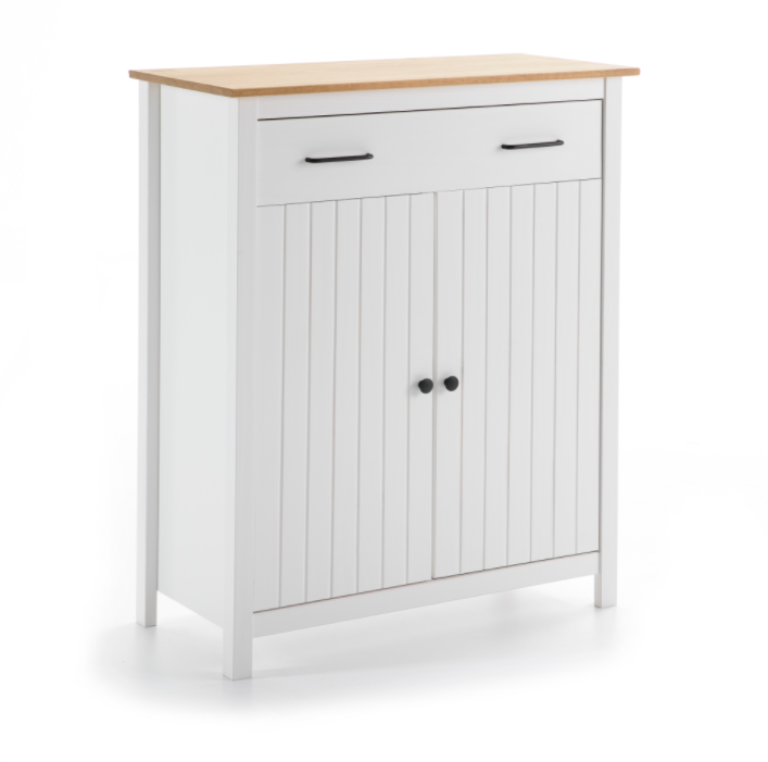 Mueble auxiliar Miranda madera blanco 90 cm