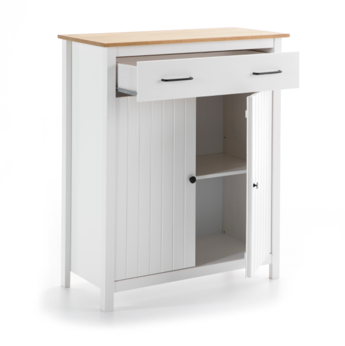 Mueble auxiliar Miranda madera blanco 90 cm