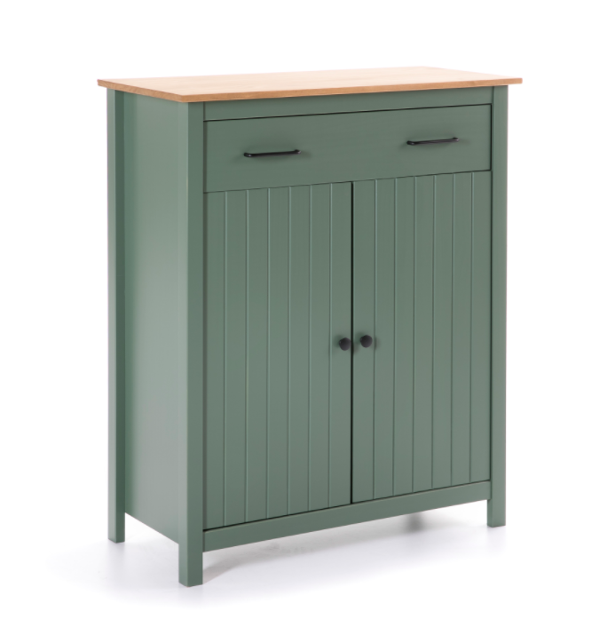 Mueble auxiliar Miranda madera verde 90 cm