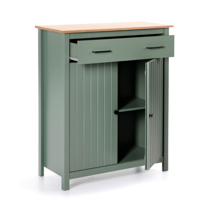 Mueble auxiliar Miranda madera verde 90 cm