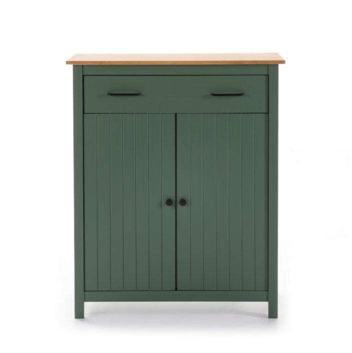 Mueble auxiliar Miranda madera verde 90 cm