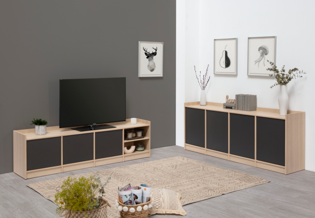 Mueble TV Antara roble gris antrcita