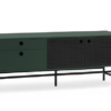 Mueble TV industrial Punto metal verde 140 cm 2P2C