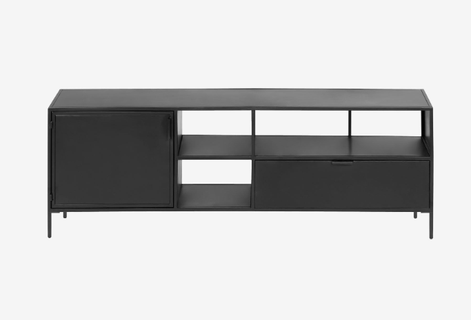 Mueble TV Oscar acero negro 150x50cm