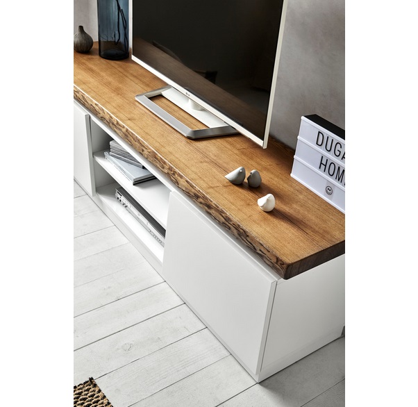 Mueble TV Brooklyn blanco mate 190 cm