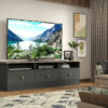 Mueble Tv Bélgica gris 3 cajones 154x66x47cm