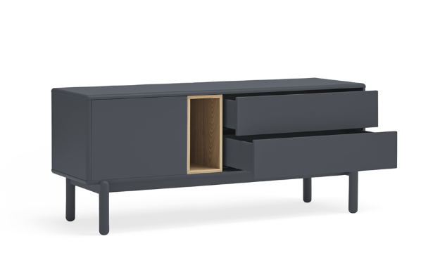 Corvo mueble TV antracita oscuro 140 cm