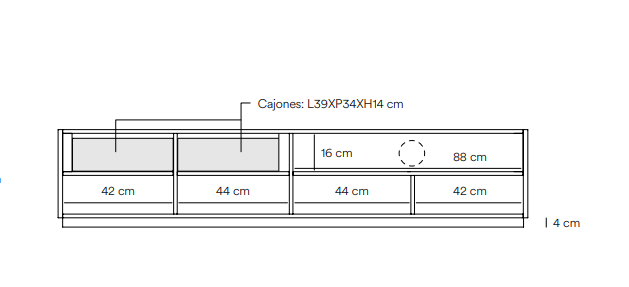 Mueble TV Doric negro mate 14945_TE