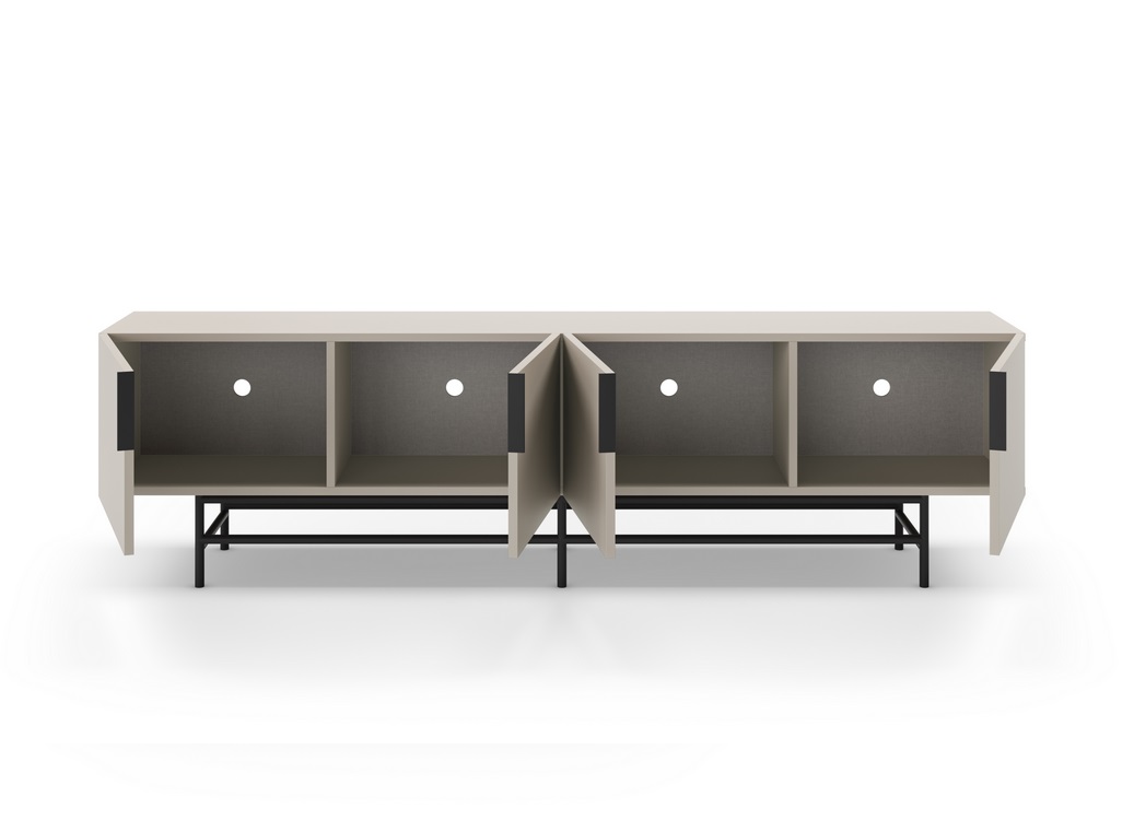 Mueble TV eldia 4 puertas crema 200 cm