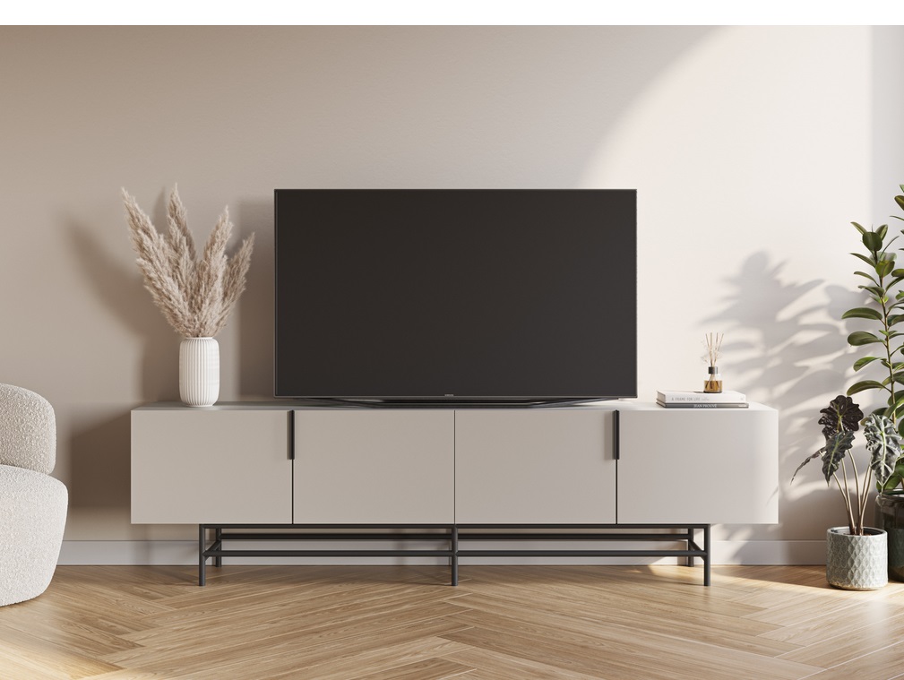 Mueble TV eldia 4 puertas crema 200 cm