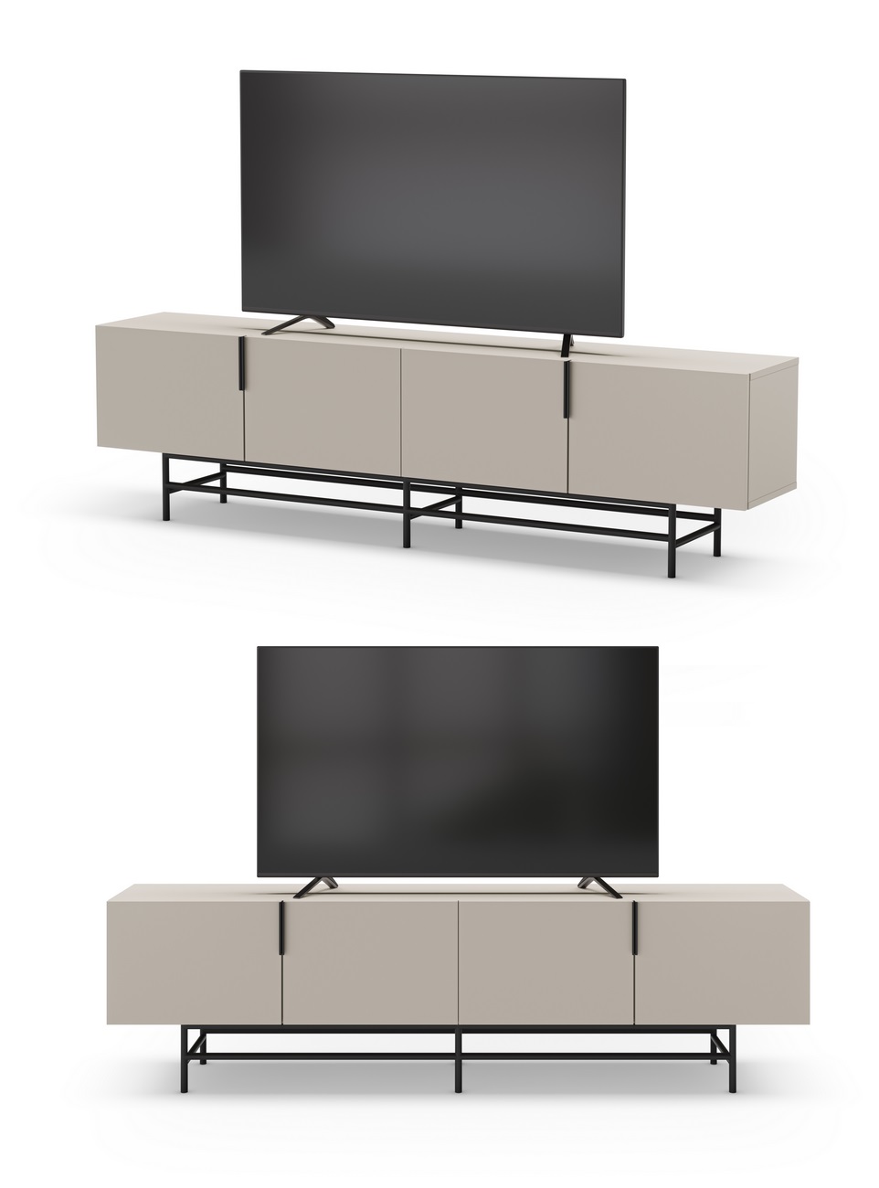 Mueble TV eldia 4 puertas crema 200 cm