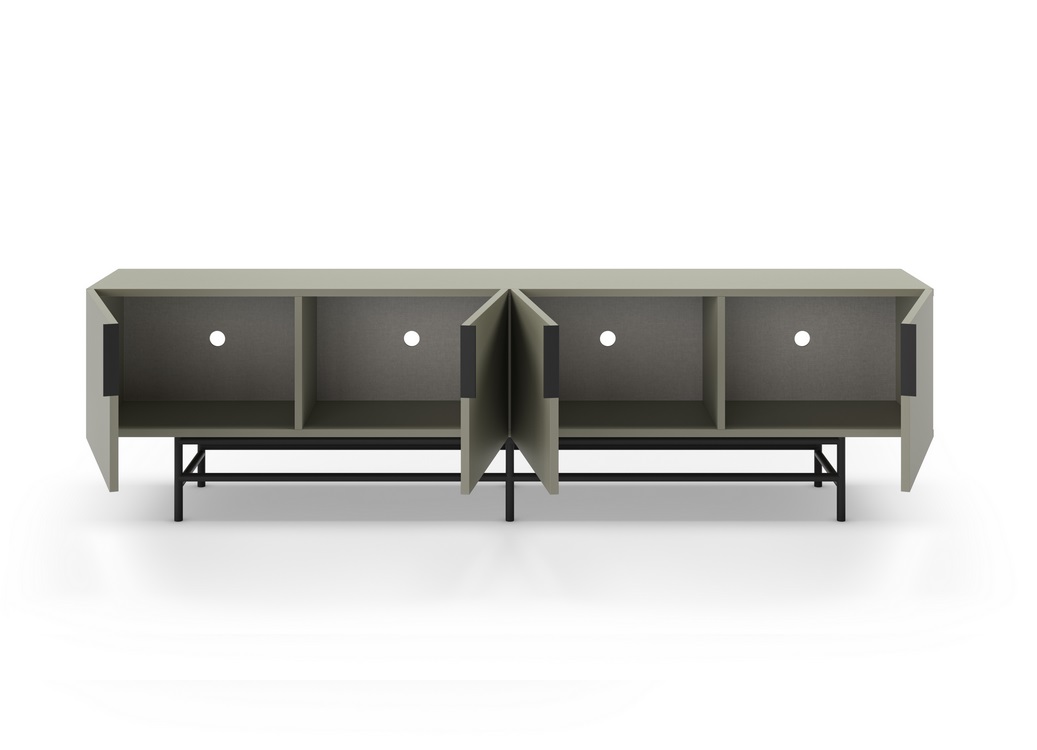 Mueble TV eldia 4 puertas verde 200 cm