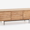 Mueble TV Ksenia madera maciza de acacia 147x50cm