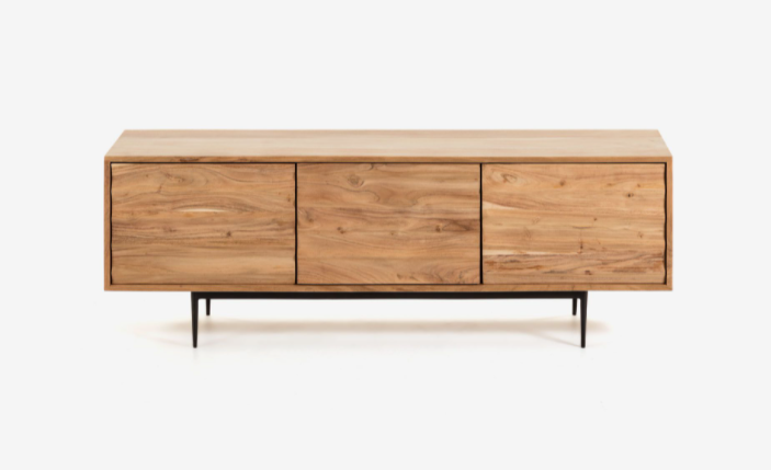 Mueble TV Ksenia madera maciza de acacia 147x50cm