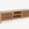 Mueble TV Beneteau madera maciza y chapa de roble 180x49,5 cm