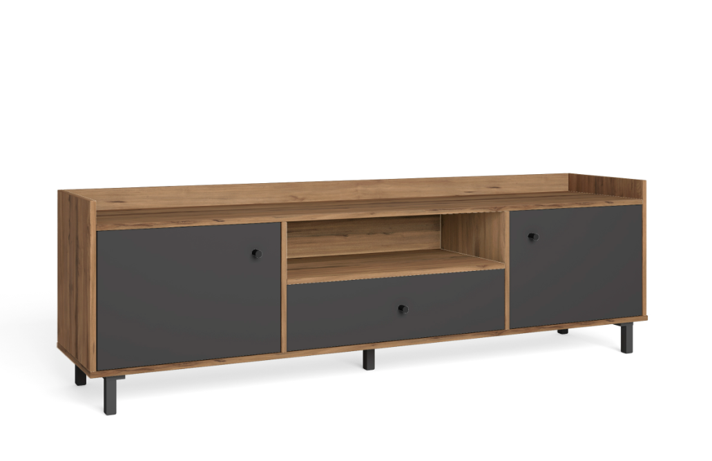 Mueble TV Malta nogal sabi pizarra 180cm