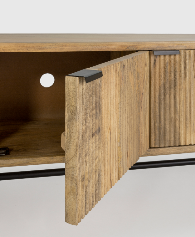 Mueble TV artesanal Mundara madera mango 145x40cm