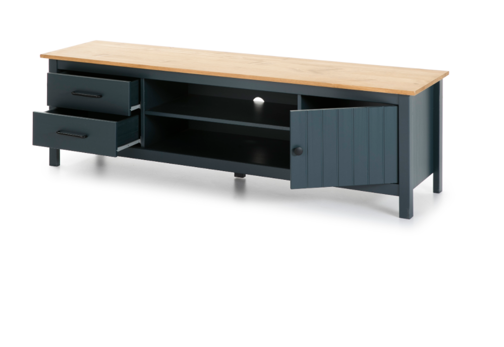 Mueble TV Miranda madera de pino azul 158 cm