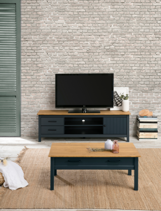 Mueble TV Miranda madera de pino azul 158 cm