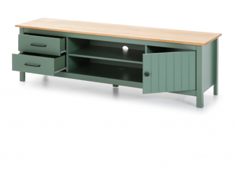 Mueble TV Miranda madera de pino verde 158 cm