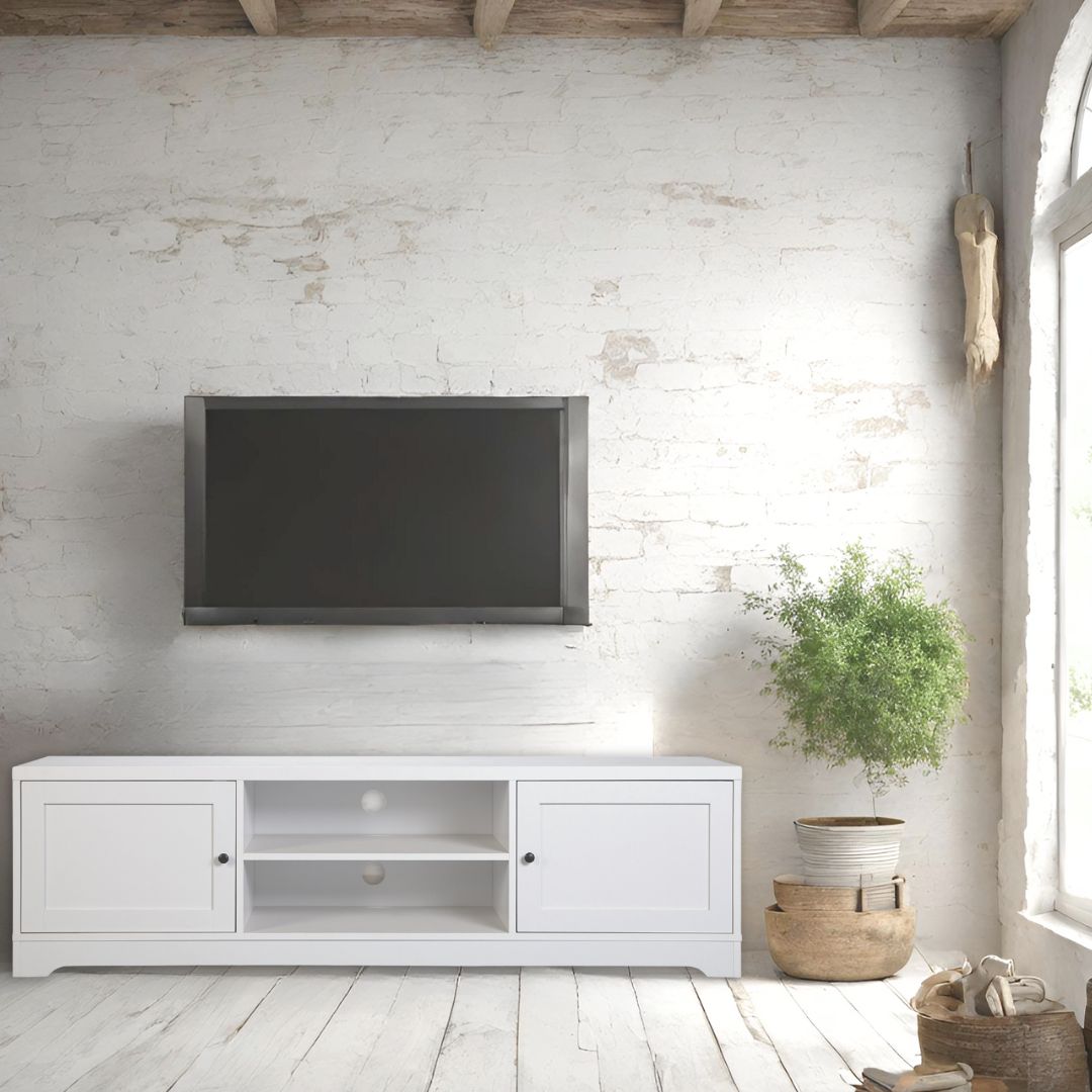 Mueble Tv Nevada blanco 160x39,5x46cm