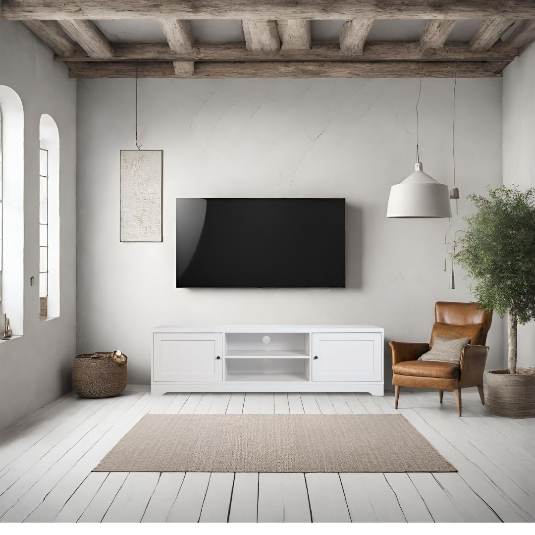 Mueble Tv Nevada blanco 160x39,5x46cm