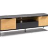 Mueble TV Niza negro mate roble 170