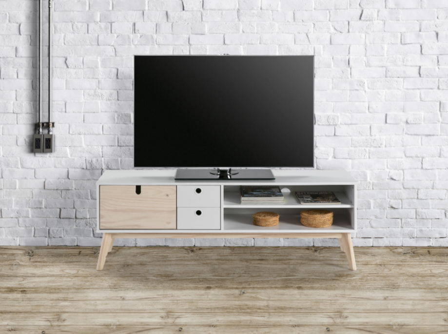 Mueble TV nordico kiara blanco mate 140