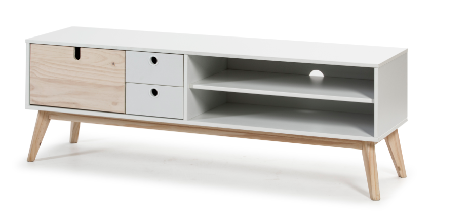 Mueble TV nordico kiara blanco mate 140