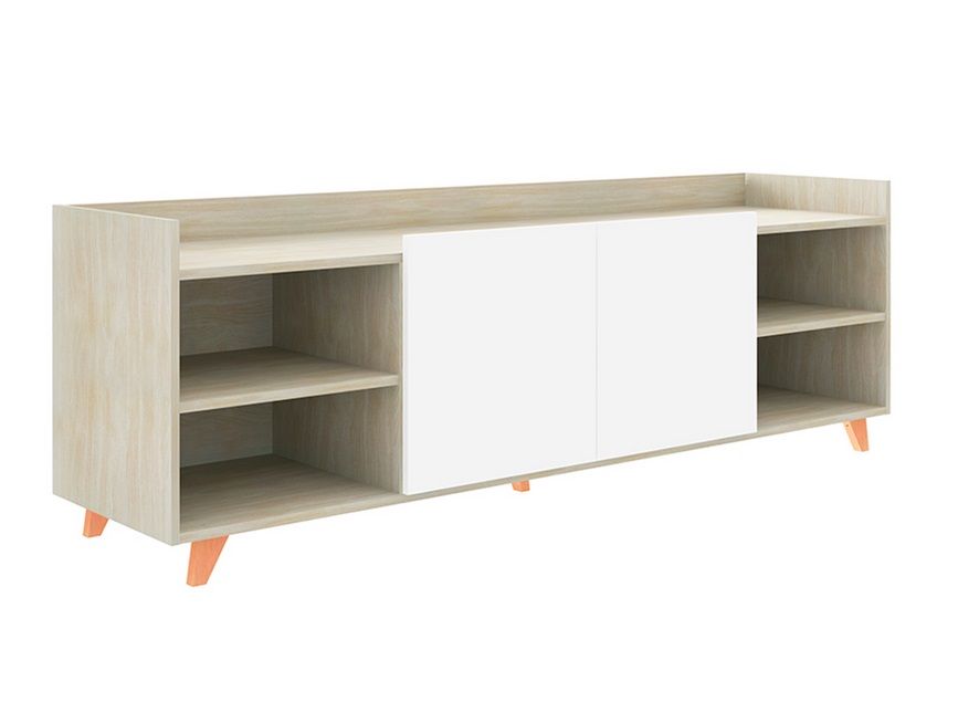 Mueble Tv blanco roble oslo 180 cm