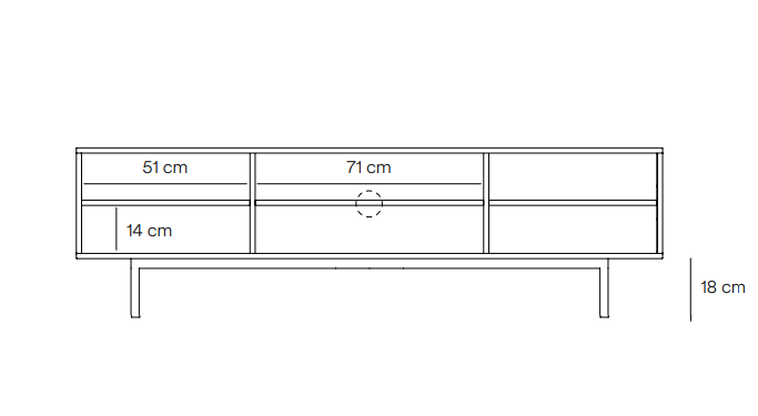 Mueble TV sierra negro 180