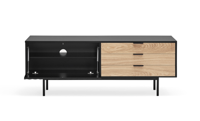 Mueble TV sierra negro 140 cm