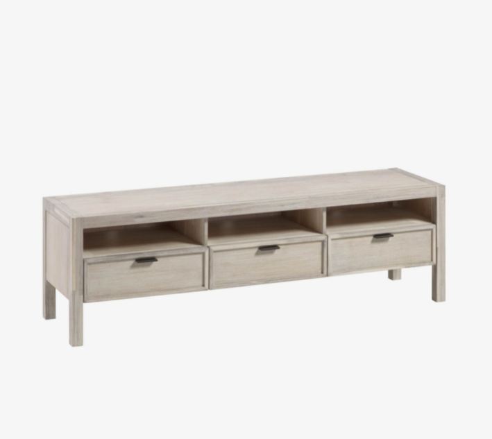 Mueble TV Tristan madera maciza de acacia 165x50 cm