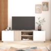 Mueble TV Udine en color blanco y sahara 180x42cm