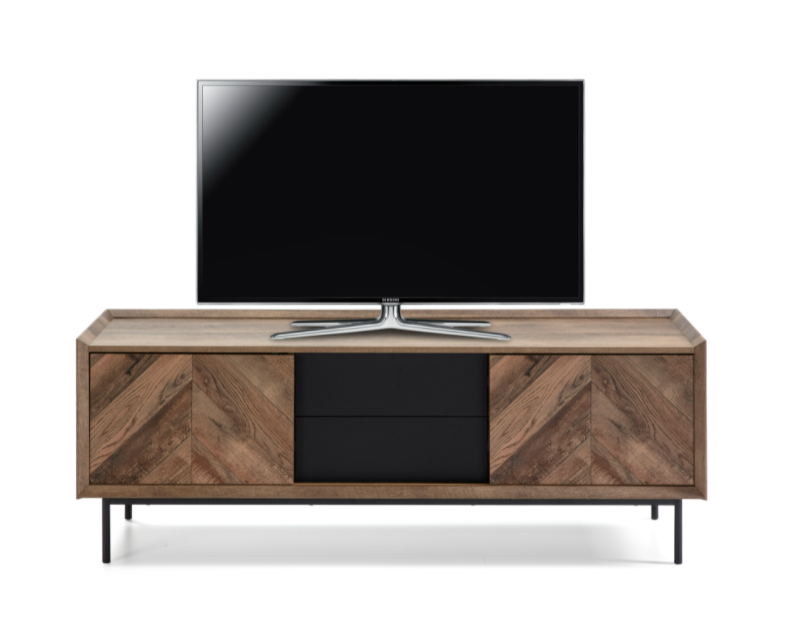 Mueble TV Utah espiga roble negro