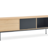 Mueble TV Yoko gris antracita roble 180 cm