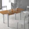 Conjunto de cocina mesa extensible roble con cajon Cerave y cuatro sillas Lago