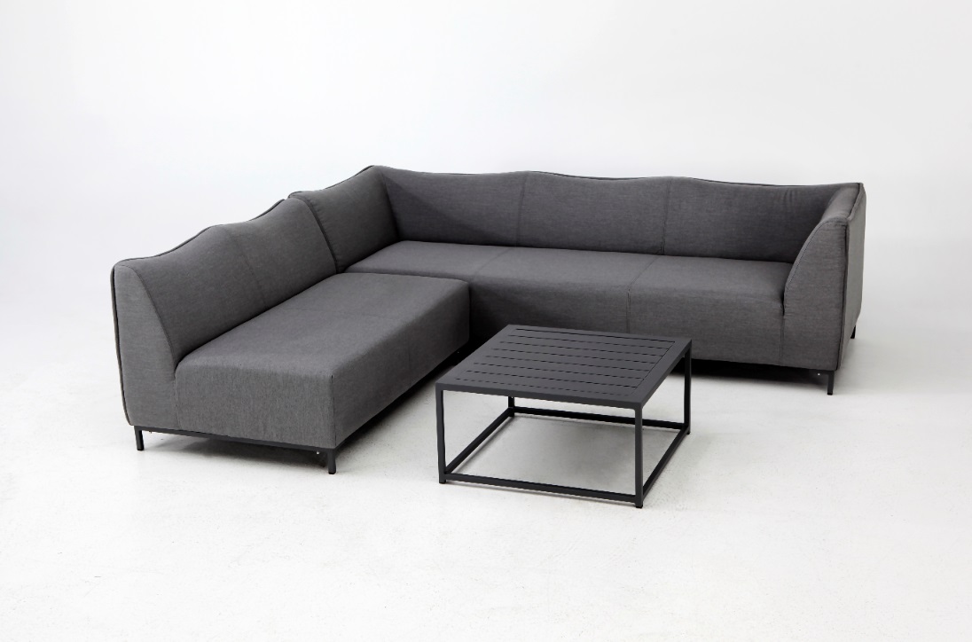 Naxos Sofa 3 plazas terraza lounge tapizado gris