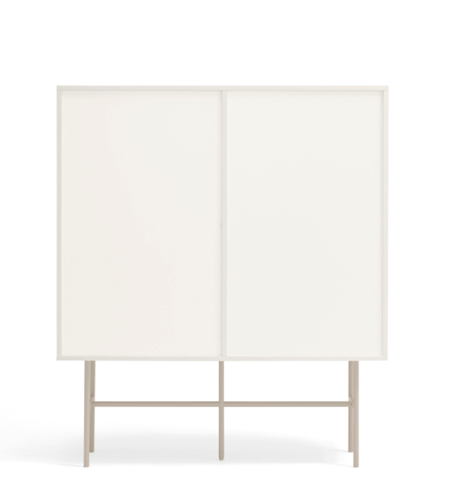 Mueble auxiliar alto Nube crema y arena 120x45cm