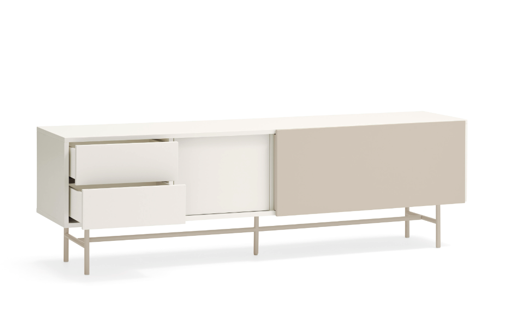 Mueble TV Nube crema y arena 180x40cm