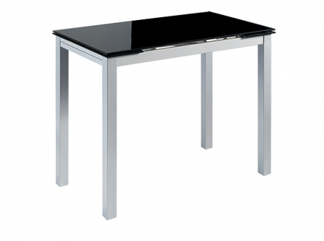 Mesa de cocina extensible Porto cristal negro