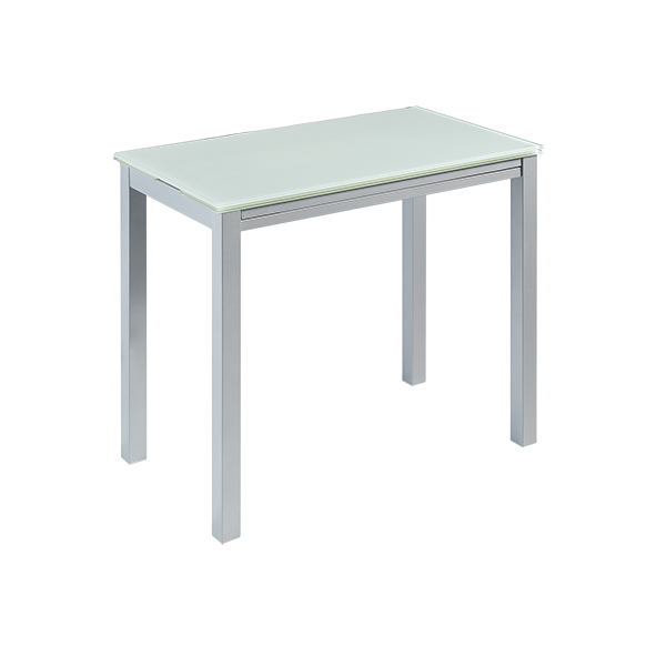 Mesa de cocina extensible praga cristal blanco