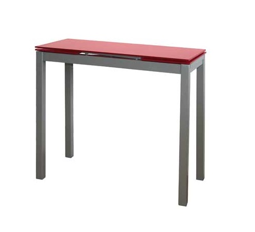 Mesa de cocina extensible Portugal cristal rojo