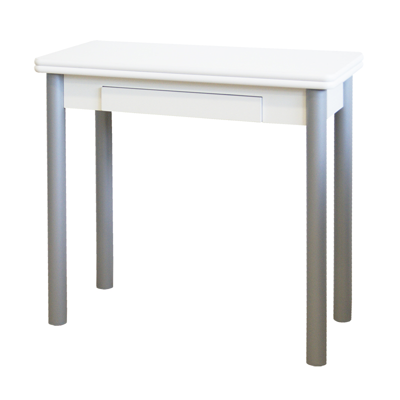 Mesa de cocina extensible Nisa MDF blanca 80x40-80 cm